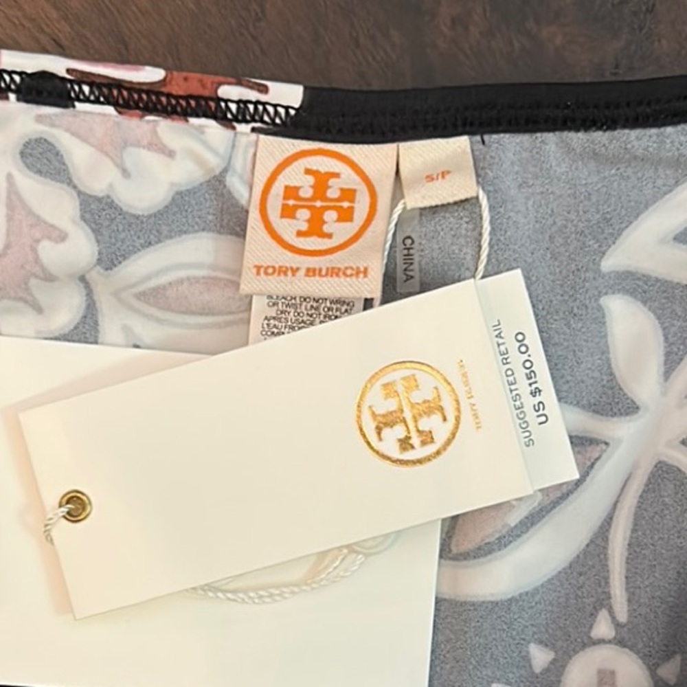 NWT TORY BURCH Hopewell Off-the-Shoulder Ruffle Swim Top + Hipster Bottom-SM - Picture 10 of 14